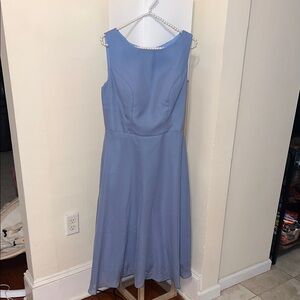 Elegant Blue Sleeveless Dress